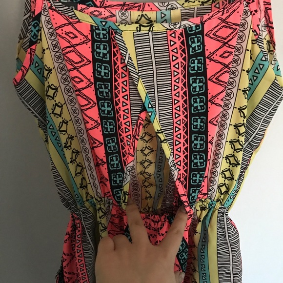 Colourful Tribal Romper with pockets - Picture 3 of 5